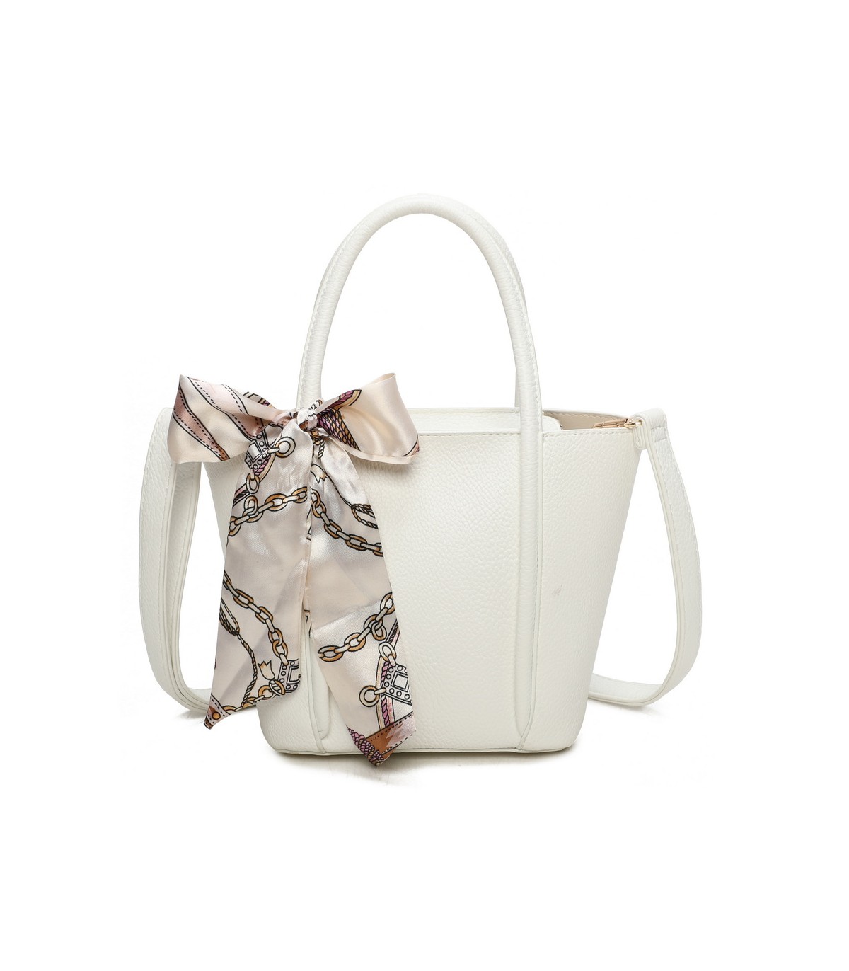 T11863 - Bolso con pañuelo y neceser compartimento amplio con bandolerea