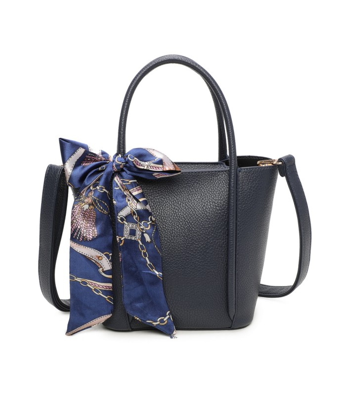 T11863 - Bolso con pañuelo y neceser compartimento amplio con bandolerea