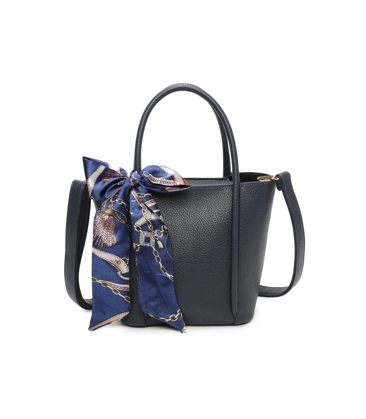 T11863 - Bolso con pañuelo y neceser compartimento amplio con bandolerea