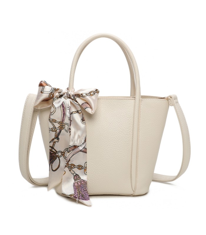 T11863 - Bolso con pañuelo y neceser compartimento amplio con bandolerea