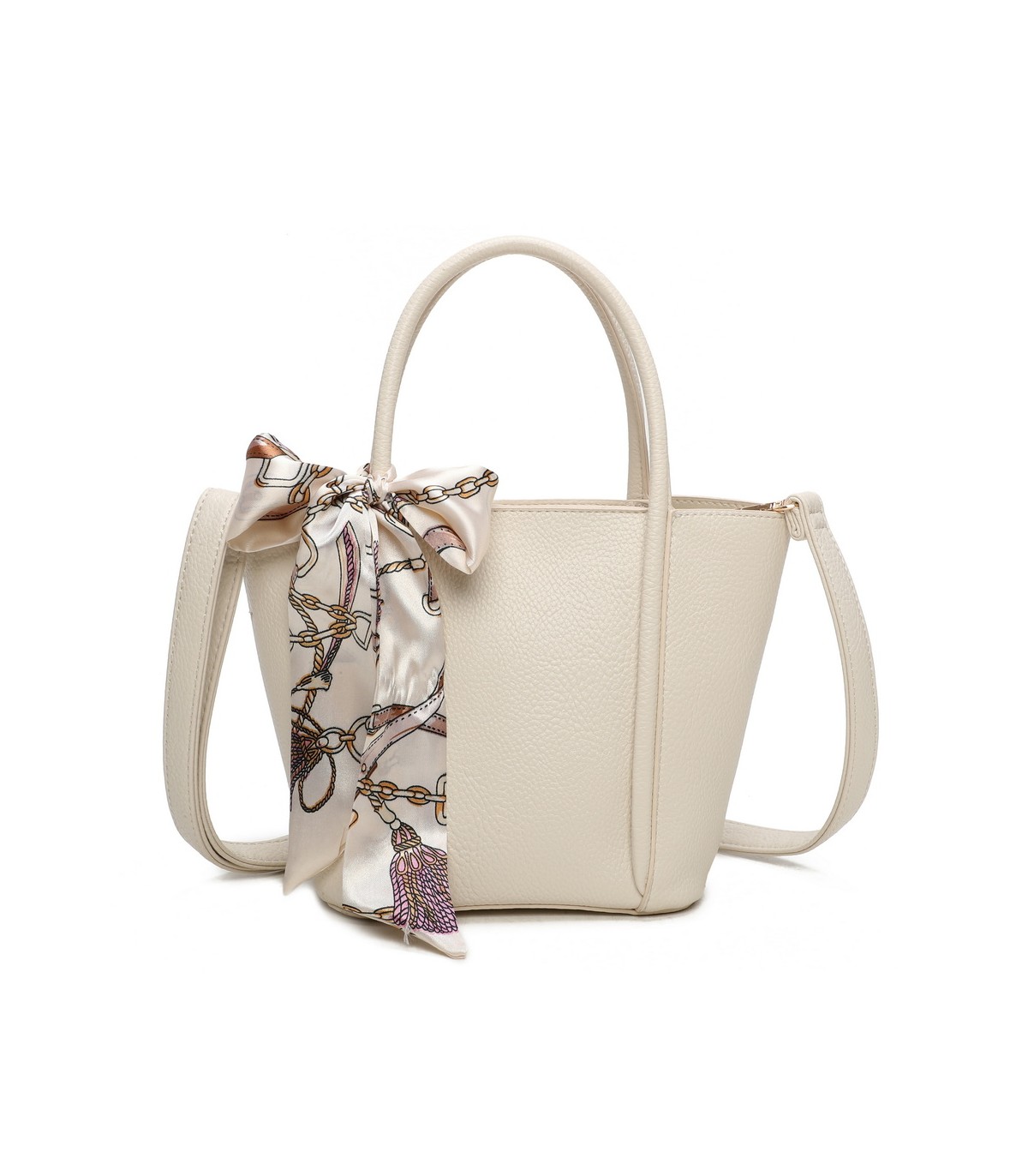 T11863 - Bolso con pañuelo y neceser compartimento amplio con bandolerea