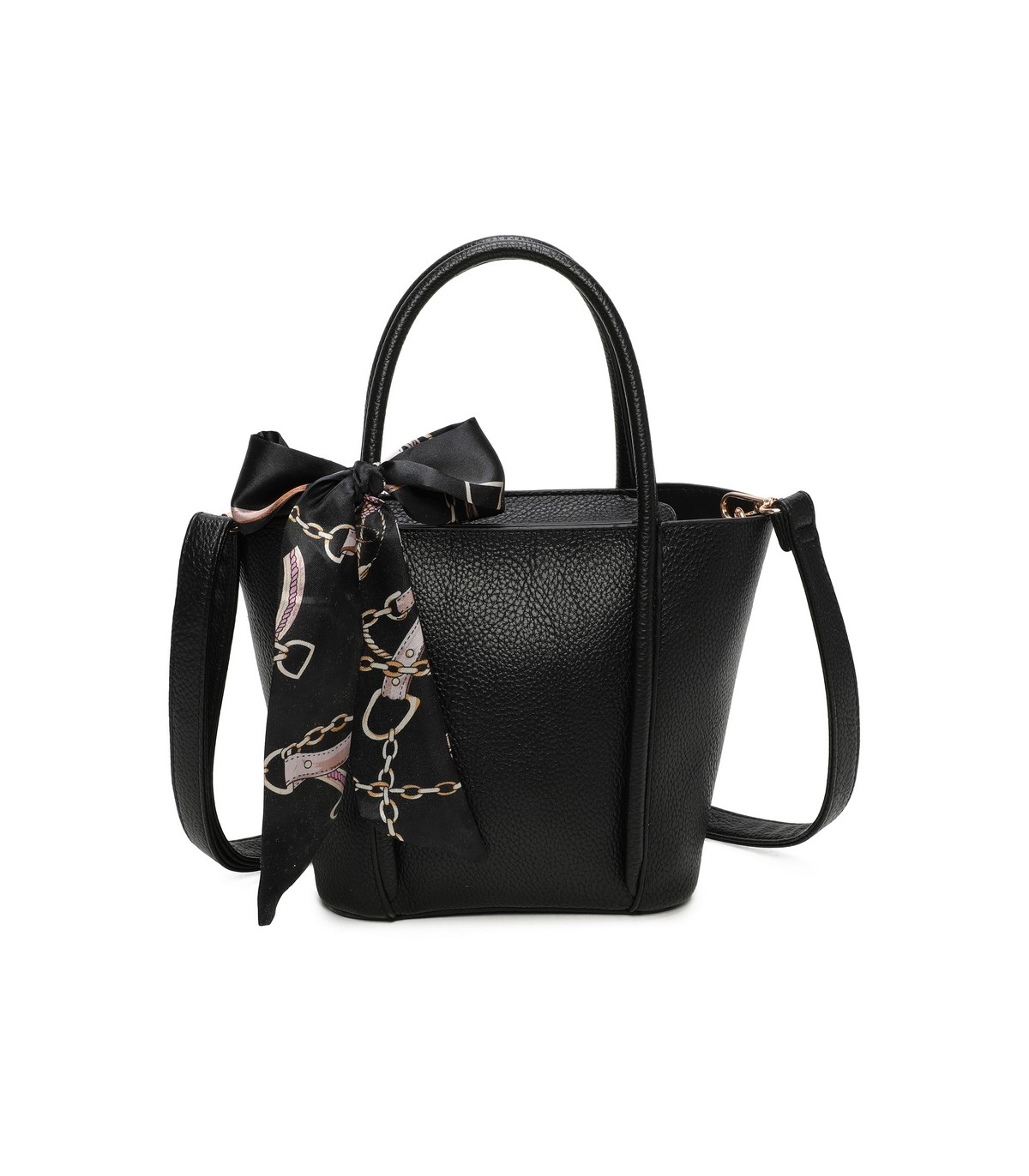 T11863 - Bolso con pañuelo y neceser compartimento amplio con bandolerea