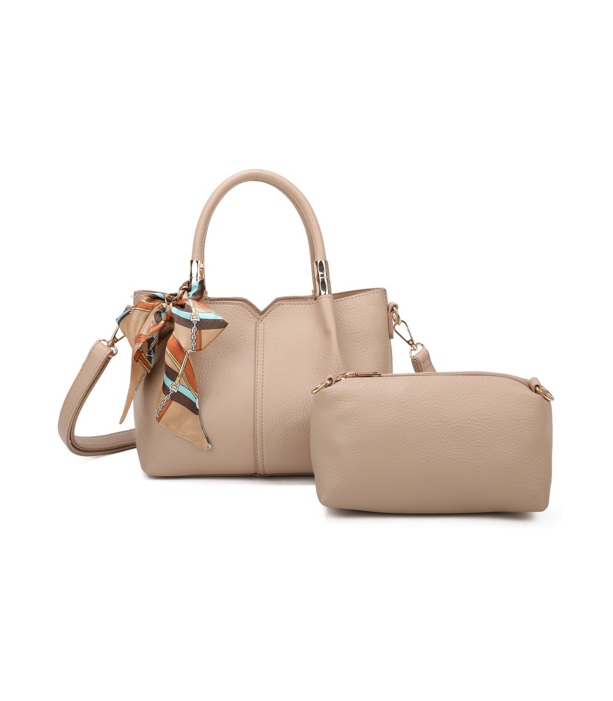 T11866 - Bolso rectangular amplio espacio con neceser a juego