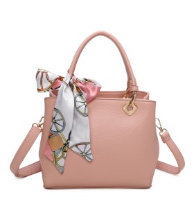 T11868 - Bolso bandolera cuadrado con pañuelo gran espacio interior