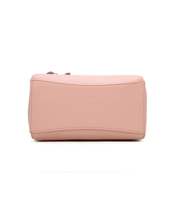 T11868 - Bolso bandolera cuadrado con pañuelo gran espacio interior
