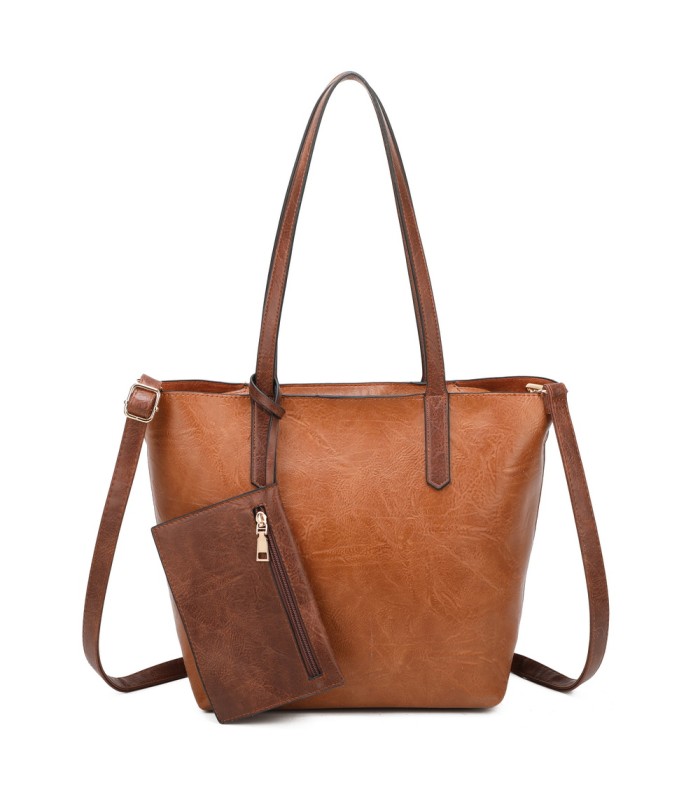 T11845 - Bolso con monedero externo y neceser bandolera y asa grandes para cruzar