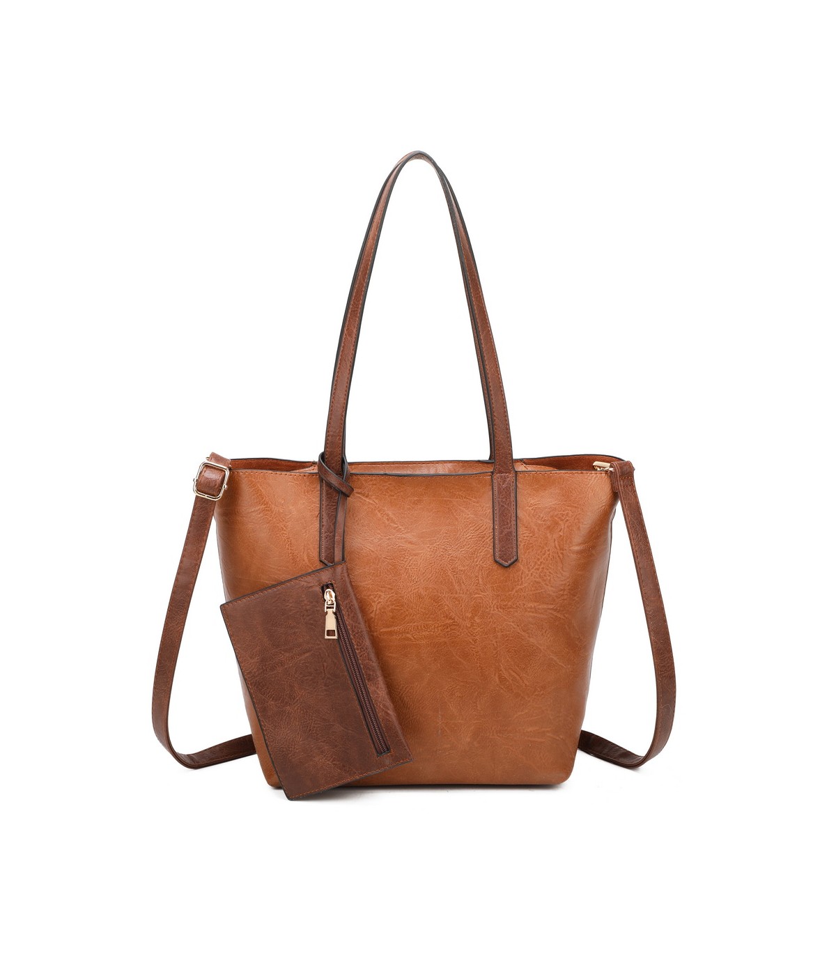 T11845 - Bolso con monedero externo y neceser bandolera y asa grandes para cruzar