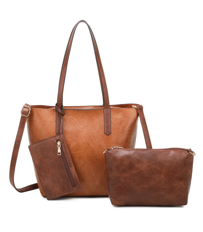 T11845 - Bolso con monedero externo y neceser bandolera y asa grandes para cruzar