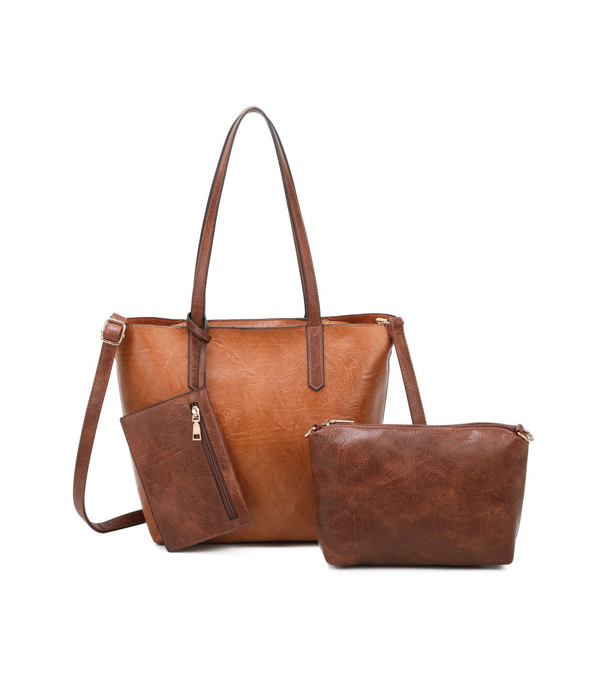 T11845 - Bolso con monedero externo y neceser bandolera y asa grandes para cruzar