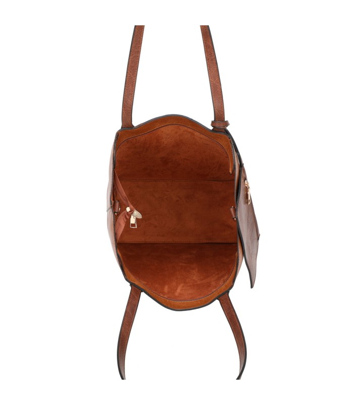 T11845 - Bolso con monedero externo y neceser bandolera y asa grandes para cruzar