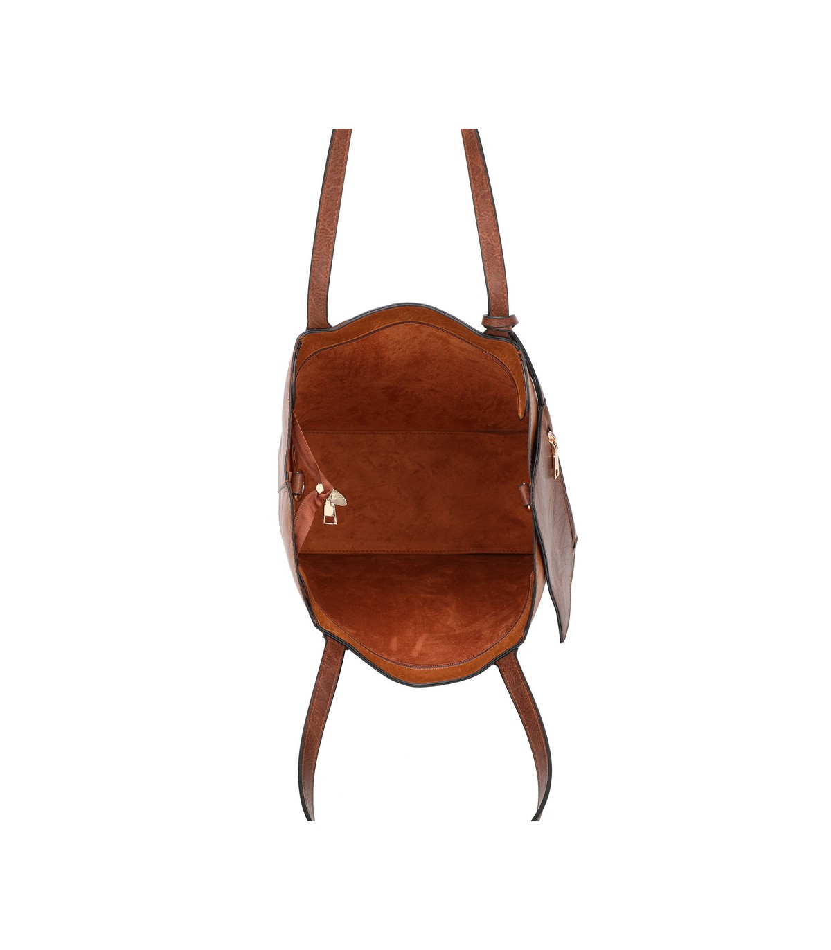 T11845 - Bolso con monedero externo y neceser bandolera y asa grandes para cruzar