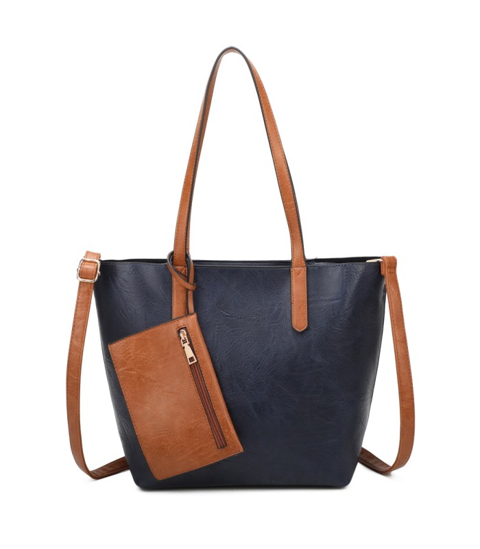 T11845 - Bolso con monedero externo y neceser bandolera y asa grandes para cruzar
