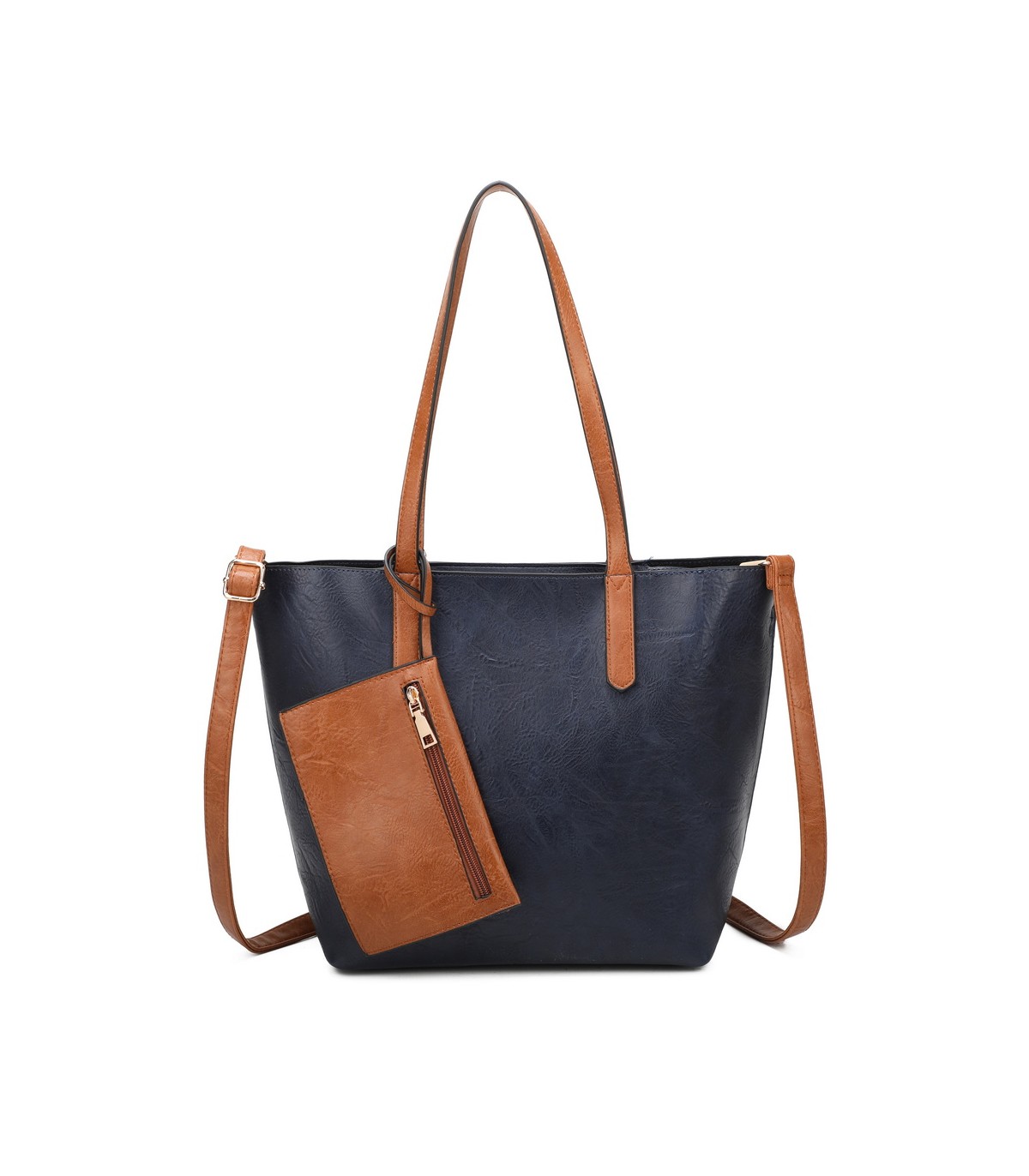 T11845 - Bolso con monedero externo y neceser bandolera y asa grandes para cruzar