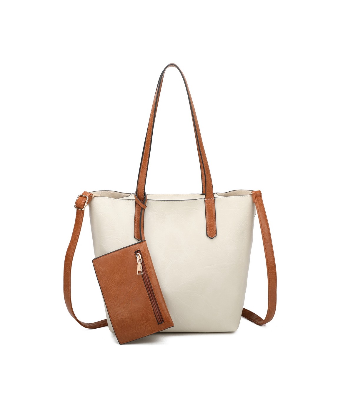 T11845 - Bolso con monedero externo y neceser bandolera y asa grandes para cruzar