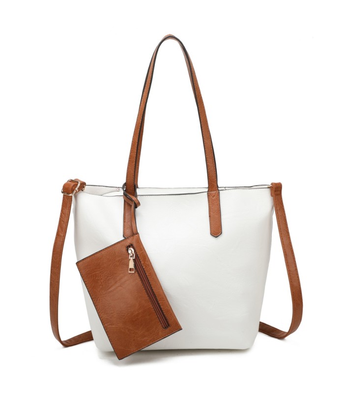 T11845 - Bolso con monedero externo y neceser bandolera y asa grandes para cruzar