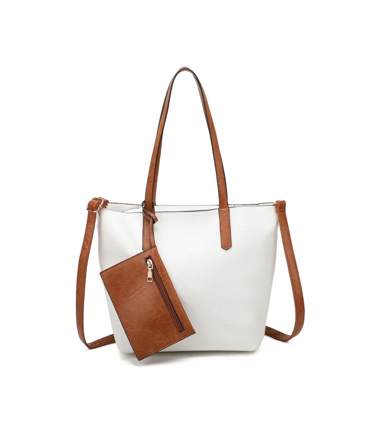 T11845 - Bolso con monedero externo y neceser bandolera y asa grandes para cruzar