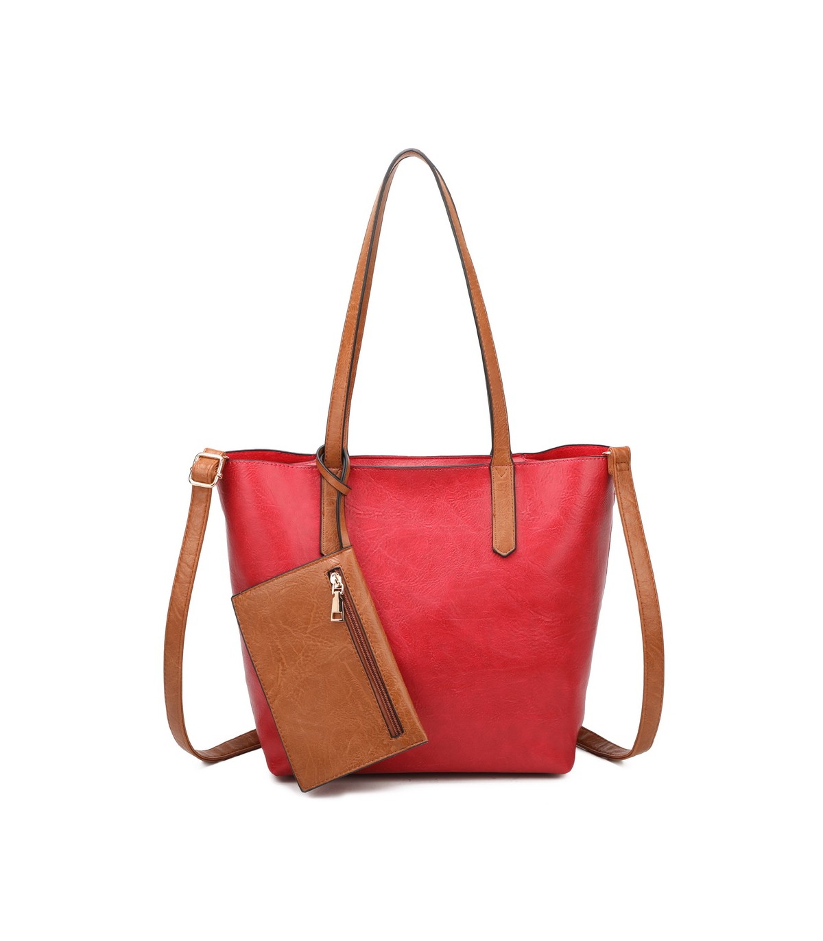 T11845 - Bolso con monedero externo y neceser bandolera y asa grandes para cruzar