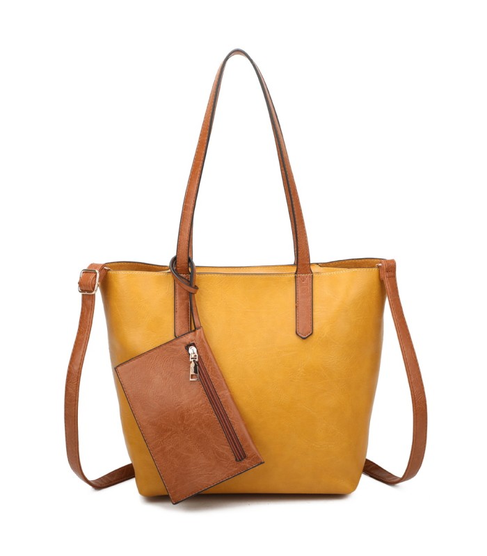 T11845 - Bolso con monedero externo y neceser bandolera y asa grandes para cruzar
