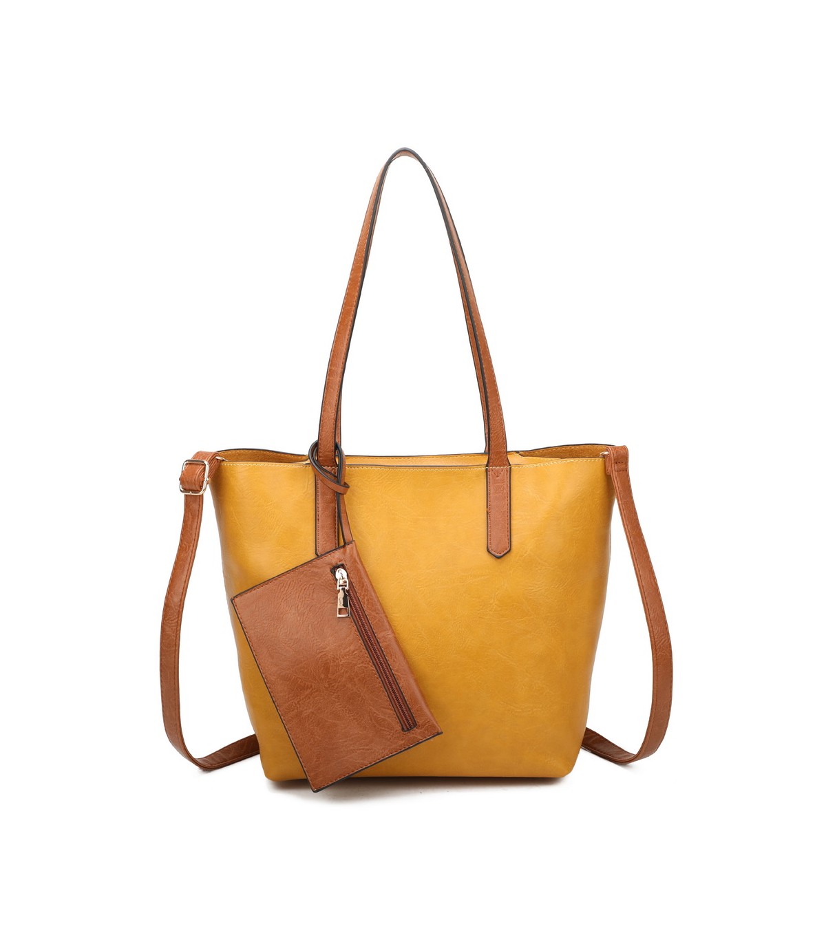 T11845 - Bolso con monedero externo y neceser bandolera y asa grandes para cruzar