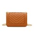 T11838 - Bolso rectangular con textura y cierre de botón imantado con bandolera larga y de cadena dorada