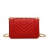 T11838 - Bolso rectangular con textura y cierre de botón imantado con bandolera larga y de cadena dorada