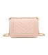 T11838 - Bolso rectangular con textura y cierre de botón imantado con bandolera larga y de cadena dorada