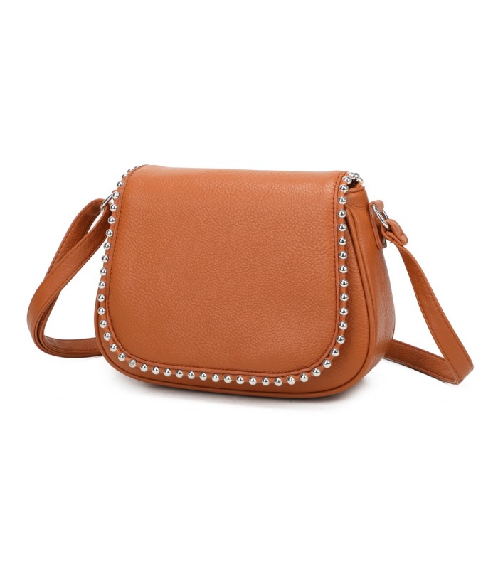 T11860 - Bolso bandolera con cuentas de adorno