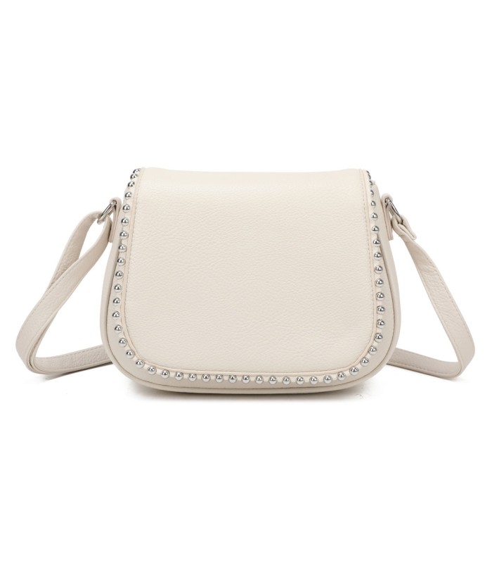 T11860 - Bolso bandolera con cuentas de adorno