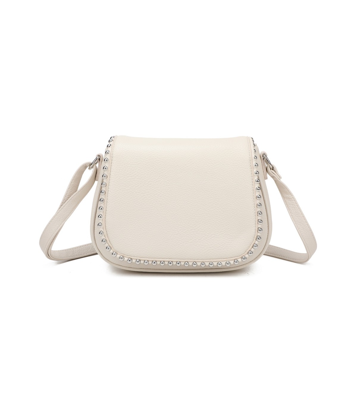 T11860 - Bolso bandolera con cuentas de adorno
