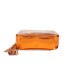 T11830 - Bolso transparente con borla de color y bandolera de cadena