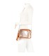 T11830 - Bolso transparente con borla de color y bandolera de cadena