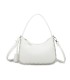T11858 - Bolso bandolera de media luna de colores pastel asa grande y bolsillo externo trasero
