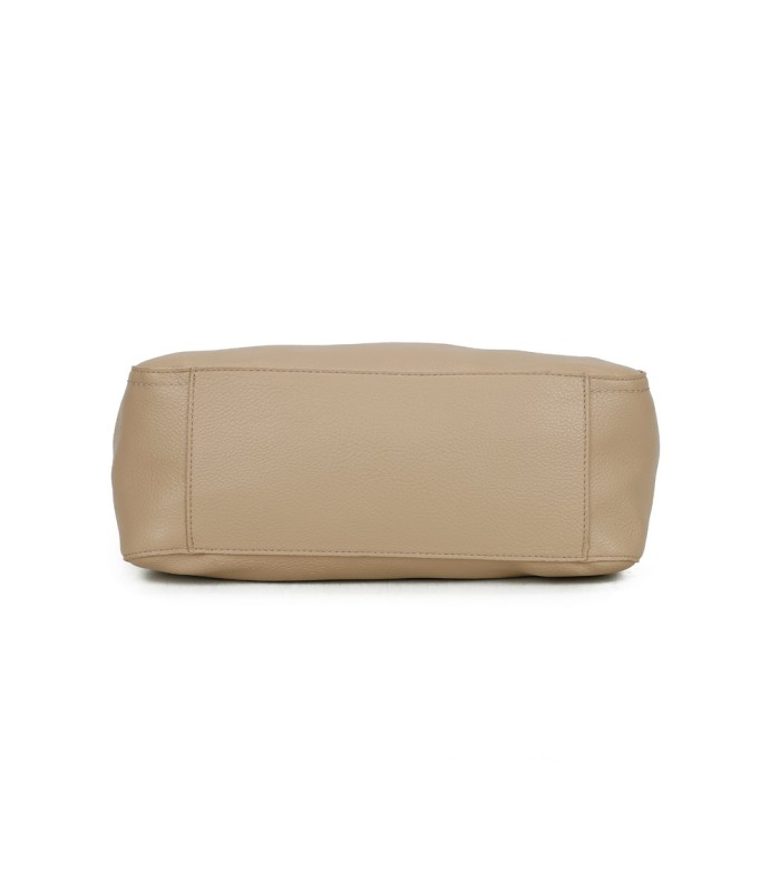 T11854 - Bolso con neceser y amplio espacio con borla de color a juego