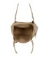 T11854 - Bolso con neceser y amplio espacio con borla de color a juego