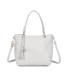 T11854 - Bolso con neceser y amplio espacio con borla de color a juego