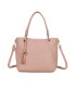 T11854 - Bolso con neceser y amplio espacio con borla de color a juego