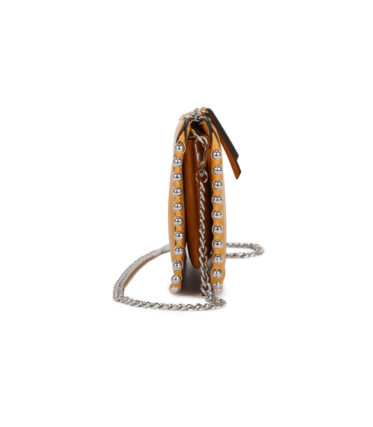 T11850 - Bolso rectangular con bandolera y cuentas de adorno y monedero interior