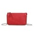 T11850 - Bolso rectangular con bandolera y cuentas de adorno y monedero interior