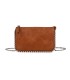 T11850 - Bolso rectangular con bandolera y cuentas de adorno y monedero interior
