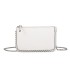T11850 - Bolso rectangular con bandolera y cuentas de adorno y monedero interior