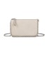 T11850 - Bolso rectangular con bandolera y cuentas de adorno y monedero interior