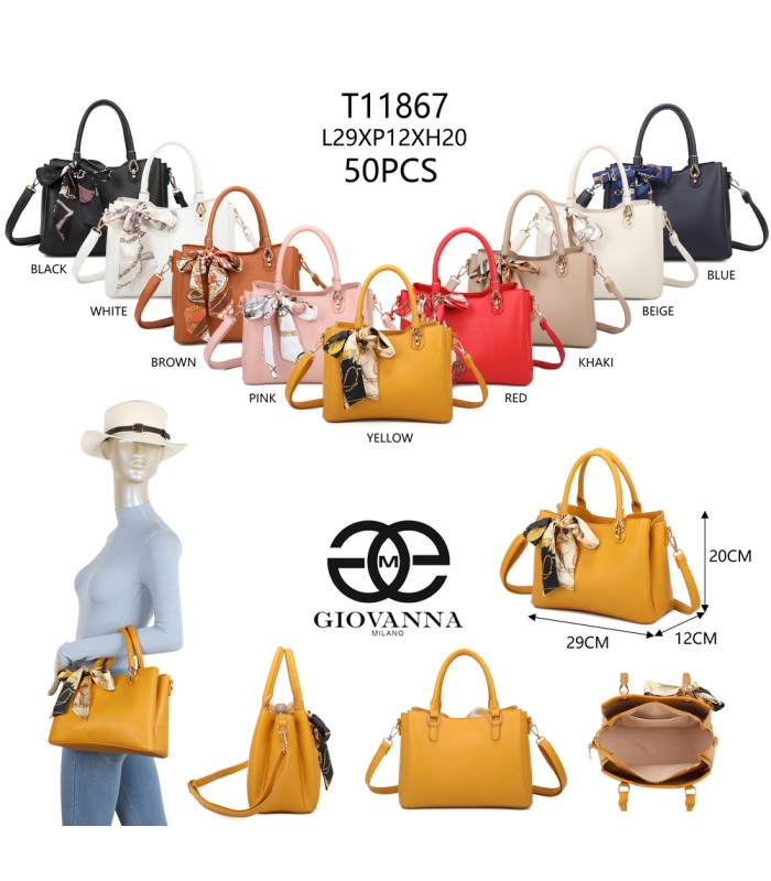 T11867 - Bolso grande rectangular con varios compartimientos