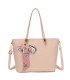 T11889 - Bolso de hombro amplio con pañuelo y textura cuarteada