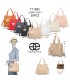 T11895- Bolso bandolera con varios compartimientos y accesorio colgante