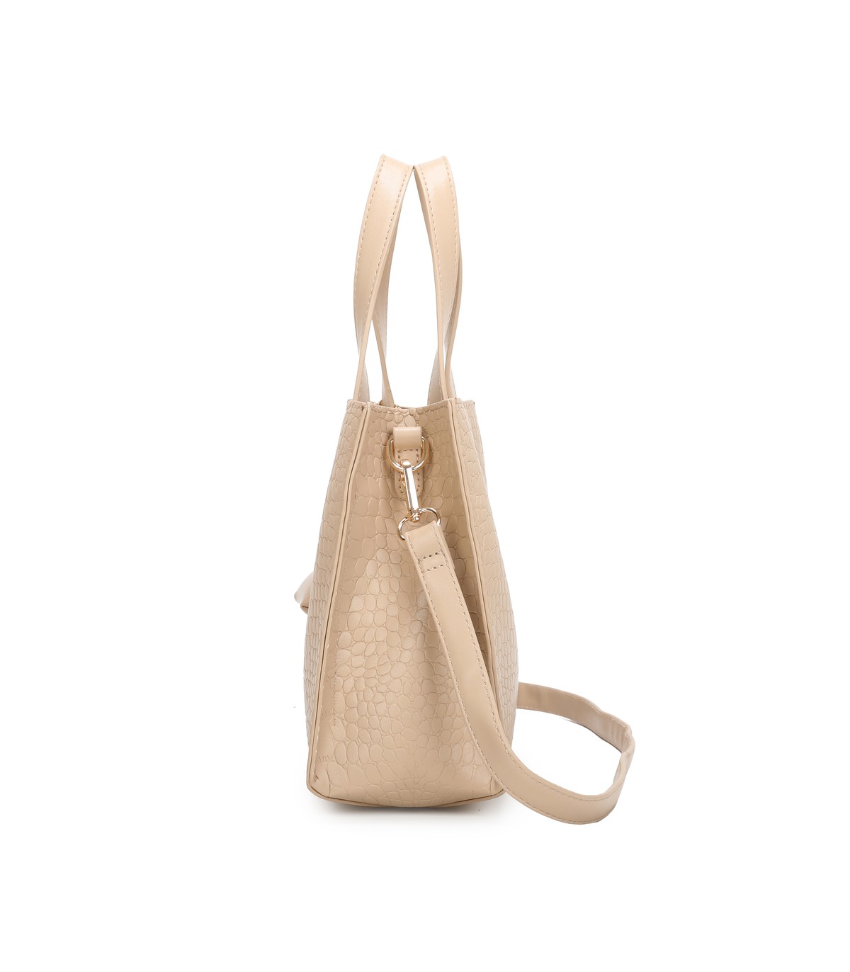 T11895- Bolso bandolera con varios compartimientos y accesorio colgante