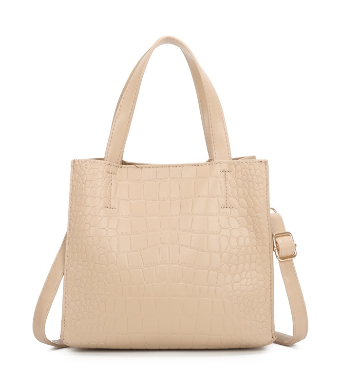 T11895- Bolso bandolera con varios compartimientos y accesorio colgante