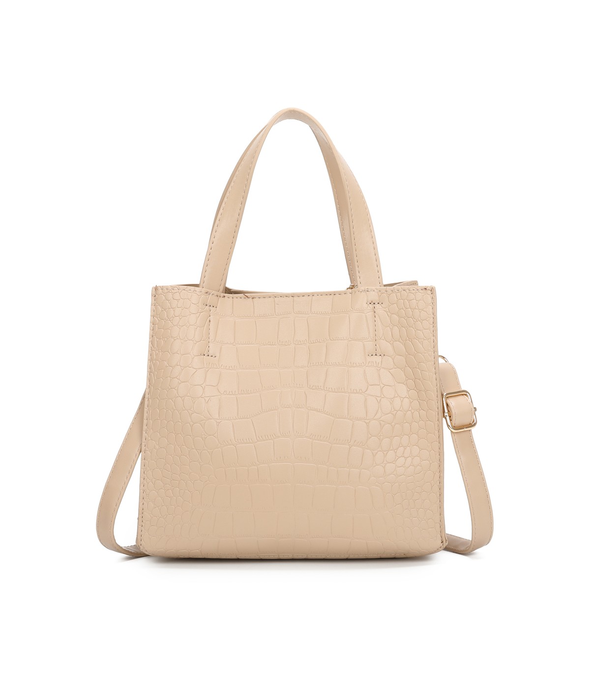T11895- Bolso bandolera con varios compartimientos y accesorio colgante