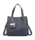 T11895- Bolso bandolera con varios compartimientos y accesorio colgante