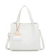 T11895- Bolso bandolera con varios compartimientos y accesorio colgante