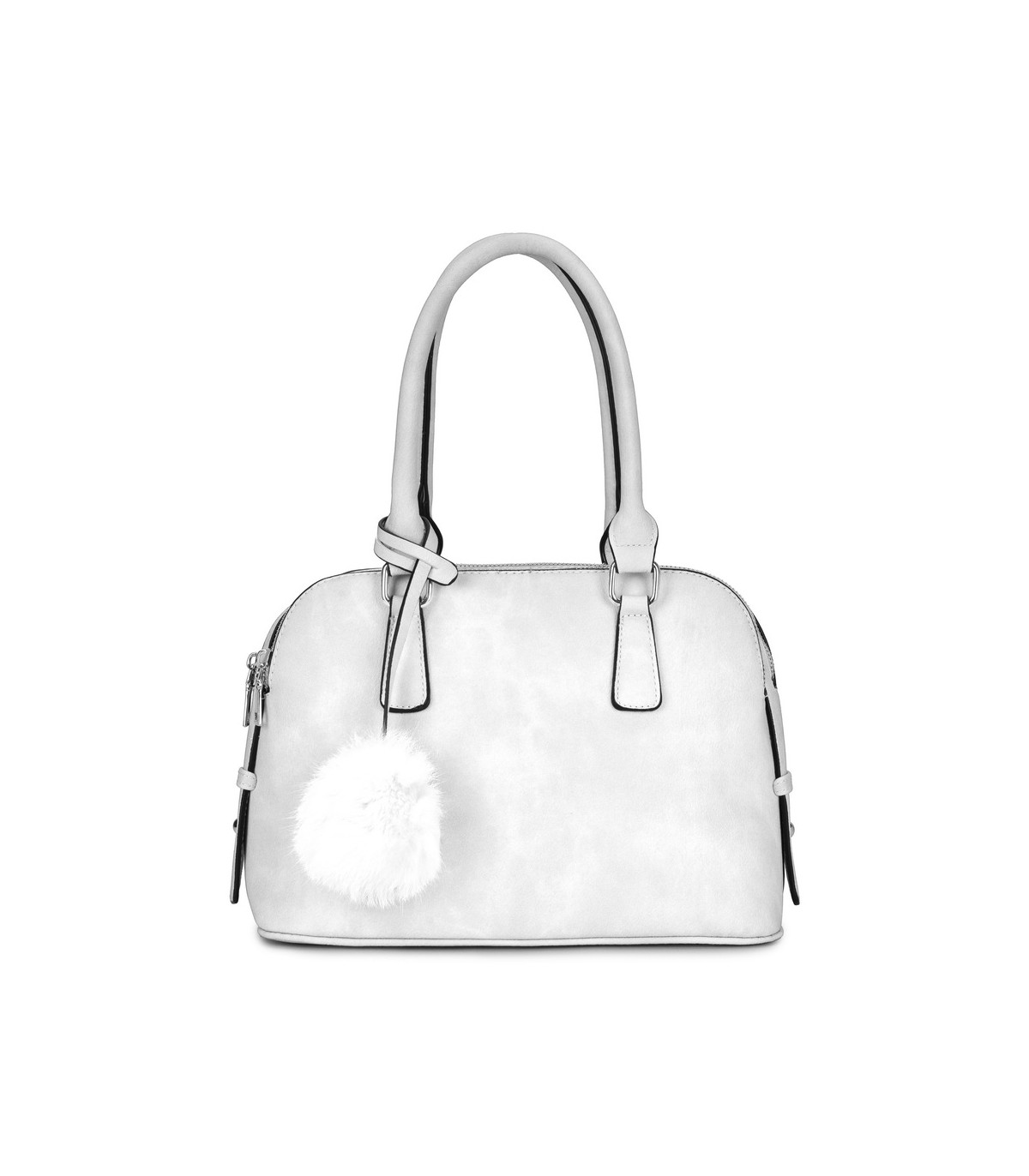T10591 - Bolso de hombro con triple cremallera